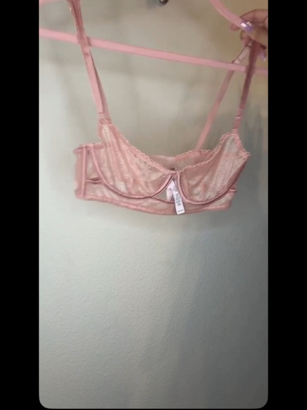 Victoria's Secret Blush Pink Satin Lace Underwire Bra